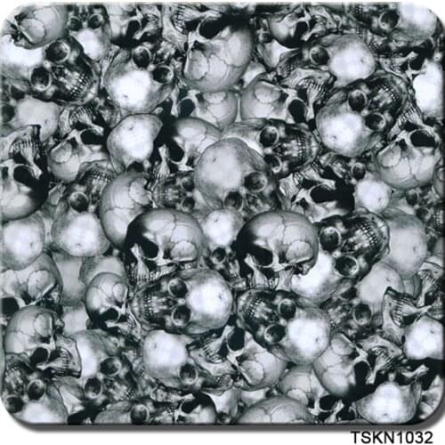Free shipping 0.5mX2m skulls aqua print film hydrographics CSKN1032 water transfer for car