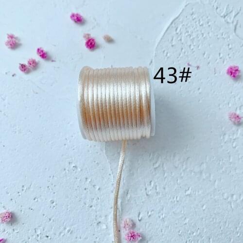 Popular colors 2mmX10m/roll Braided Macrame Silk Satin Nylon Cord Rope DIY Making Findings Beading Thread
