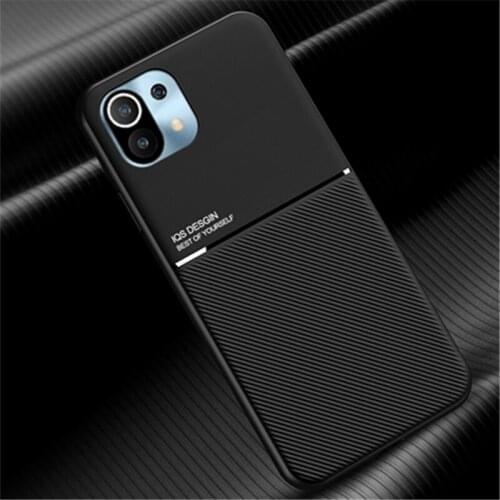 Anti-Slip Magnetic Phone Case for Xiaomi 11 Xiaomi11 Mi 11 Mi11 Anti-Knock Back Cover Protective Fundas Capa