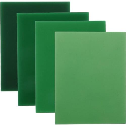 4 Pieces Heavy Duty Wax Carving Slices 1mm/2mm/3mm/4mm Green Wax Design Carving Jewelry Models Materials