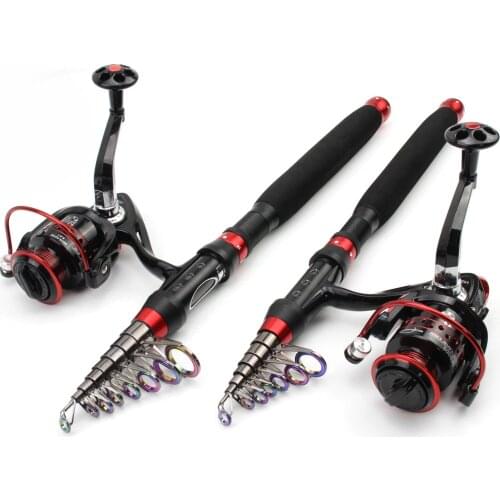 Rod Reel Combination, Rotating Fishing Rod and 13BB Reel Travel Carbon Fiber Sea Rod, Bait Trout Rod, Bass Fishing 1.8M-3.6M