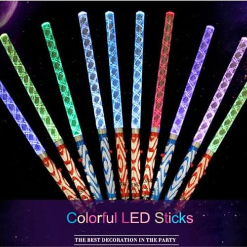 Party led Colorful Flashing LED Sticks Glow Stick For Wedding Birthday Festival Party Concert Cheering Light sticks 50pcs/lot