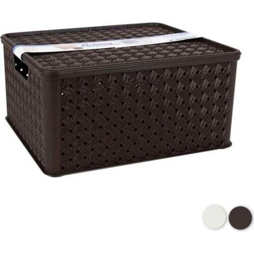 Storage Box with Lid Tontarelli 13 L Plastic (33 X 29 x 16 cm)
