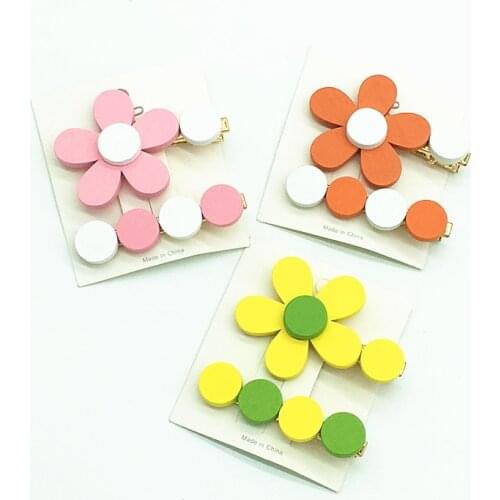 1Set Fashion Sweet Three-dimensional Flower Hairpins Girls Headwear Elegant Hair Clips Ponytail Holder Hair Accessories