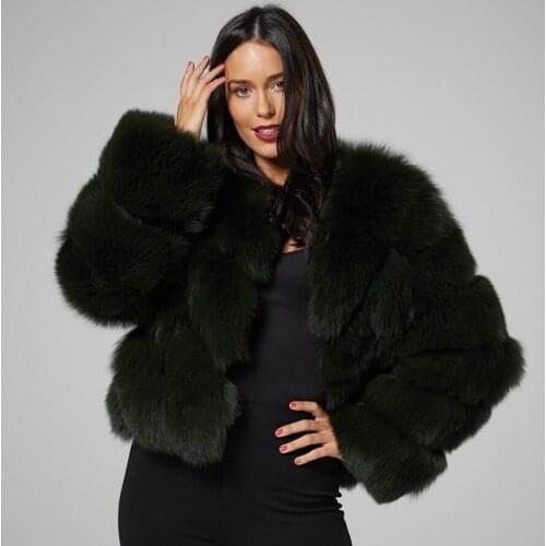 CNEGOVIK Fox Fur Jacket Winter Coat 2021 New Trendy Warm Overcoat Fast Shipping