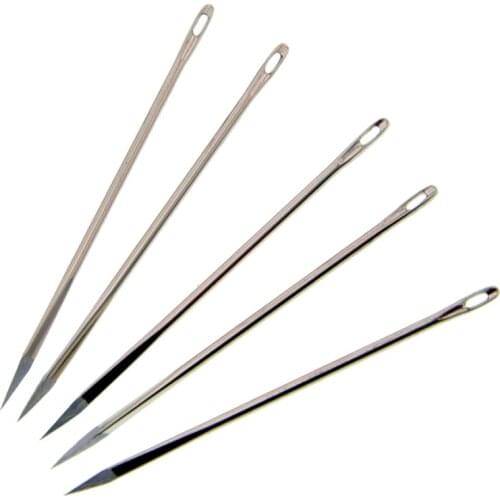 1.6x 58mm Leather Triangular Needles Leather Stainless Steel Shaped Pin Stitch Needlework Sewing Supplies DIY Handmade Tools D