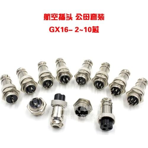 10pcs(5pairs) Air plug seat opening 16mm GX16-2-3-4-5-6-7-8-9-10 pin male / female connector