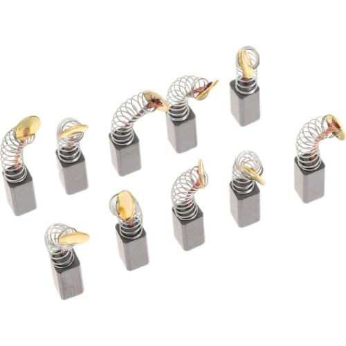 10pcs Mini Drill Electric Grinder Replacement Carbon Brushes Spare Parts 5x5x9mm For Electric Motors Dremel Rotary Tool
