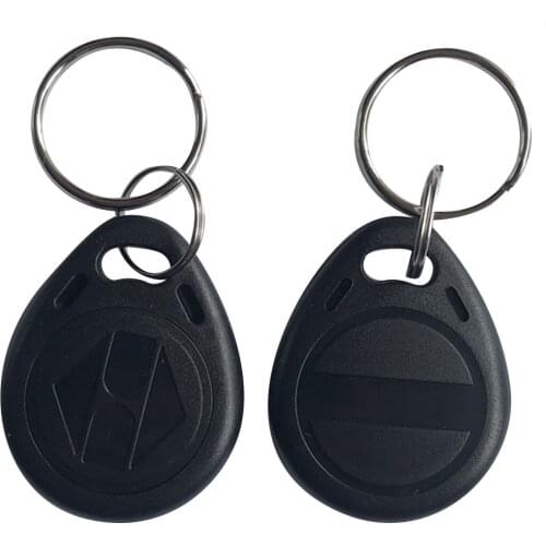 100pcs 125khz rewritable T5577 writeable rfid keyfobs/tag for hotel key black color