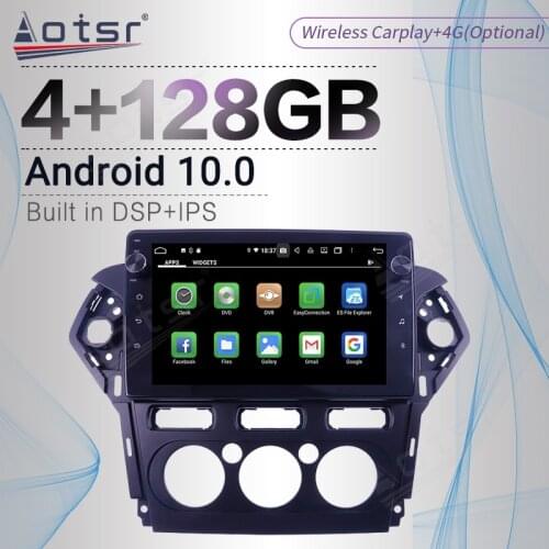128GB DSP Carplay Android Screen Player Car For Ford Mondeo MK4 2011-2013 GPS Navigation Auto Radio Audio Stereo Head Unit 2 din