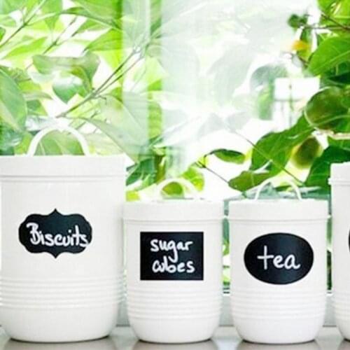 2018 48pcs / Set Blackboard Stickers Craft Kitchen Jar Organizer Labels Written Removable Gift Classification Label