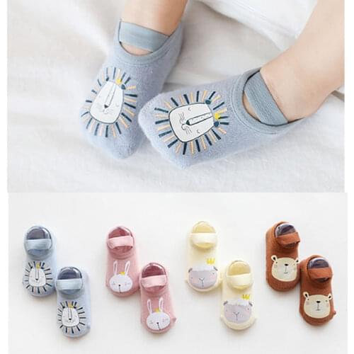 2020 New Baby Room Socks Fashion Cartoon Printing Glue Baby Socks Childrens Non-Slip Toddler Shoes Wholesale Toddler Foot Sock