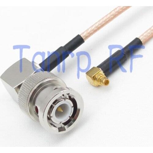 6in MMCX male to BNC male both right angle RF adapter connector 15CM Pigtail coaxial jumper cable RG316 extension cord