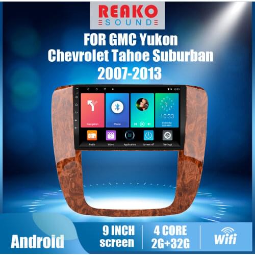 REAKOSOUND For GMC Yukon Chevrolet Tahoe Suburban 2007-2013 9 Inch Android Car Multimedia Audio FM BT GPS Navigation Player