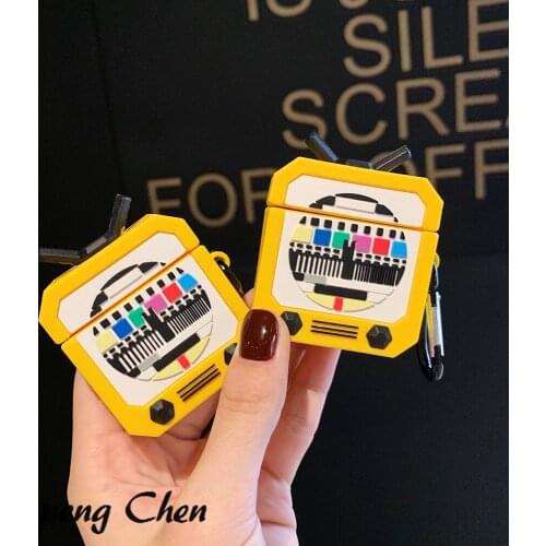 Case For Original Apple Airpods Case Retro tv Cute Cover For Apple Airpods 2 Case Accessories Headphones Air Pods Case Box Coque