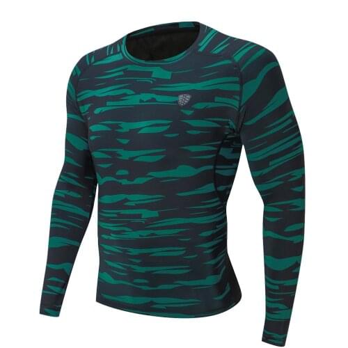 Short-sleeved Fitness Gym Shirt Quick-drying Basketball Training T-shirt Mens Sports Running Long-sleeved T-shirt Camouflage