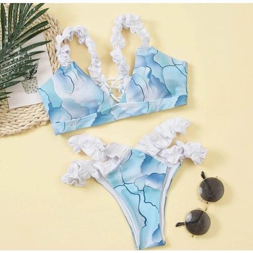 Tie Dye Bikinis Set Women Swimsuit Summer Beach Wear Brazilian Biquinis Feamle Bodysuits 2021 Sexy Women Bikini Swimwear #T4G