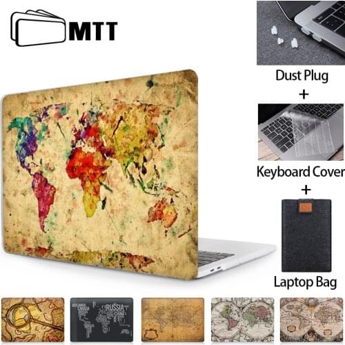 MTT Retro World Map Case For Macbook Air 11 12 13 Pro 13 15 16 inch With Touch Bar Cover for Mac book Pro 13 Laptop Case a2289