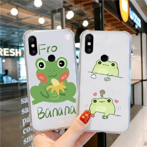 CARTOON Frog Phone Case Transparent For Xiaomi CC 9 11 MAX3 Mix3 MIX2 6X 8 5x 10S 11 10 X SE lite Pro