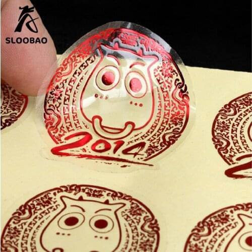 Custom Made Red Silver Gold Color Foil Transparent Adhesive PVC sticker label printing any size free shipping