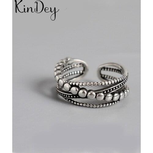 2021 New Charm Boho Chains Line Rings For Women Lover Wedding Bridal Valentines Gifts Men Open Retro Antique Rings
