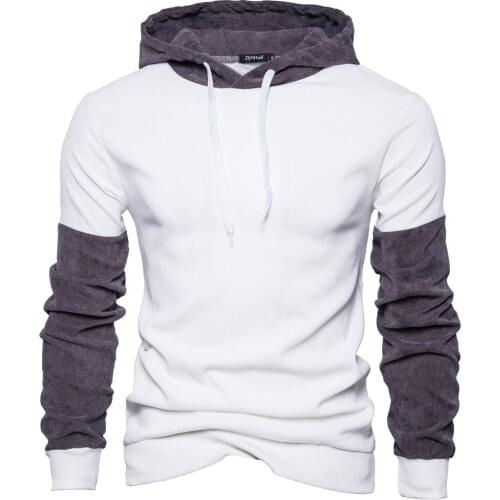 Autumn and winter new contrast color mens hoodie