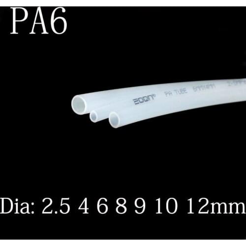 PA6 Nylon Tube OD 6mm x 4mm ID Oil Pipe High Pneumatic Parts Pressure 2.0MPa Air Compressor Water Hose Hard Translucent