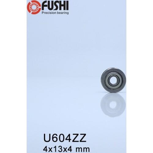 Great Chrome Steel U604ZZ (10Pcs) U Groove Sealed Ball Bearing 604UU Guide Track Roller Bearing U604 Embroidery Machine Bearing