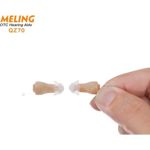 QZ70 Digital Hearing Amplifier CIC 8-Channel Personal Sound Aids with Noise Cancellation Mini Invisible Hearing Aids for eldly