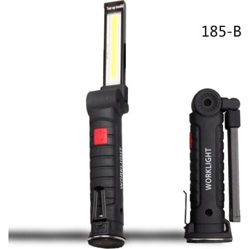 Specially for 360° folding USB rechargeable COBLED work light red light strong light emergency flashlight inspection light