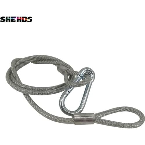 Stainless Steel Rope Loading Weight 40kg ,5mm Thickness Wire XR41Safety Cables With Looped Ends For Securing Stage Lighting