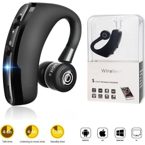 V9 Bluetooth 4.1 Headset Sports Headphone Smart Handsfree Earphone Universal Wireless Bluetooth Sports Bass Earbuds with Mic