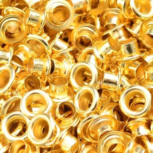 100pcs Metal Eyelets 5mm Round Eye Rings for Leather Craft Repair Hiking Shoes Belt Bag Tag Clothes Hat Tent Accessories