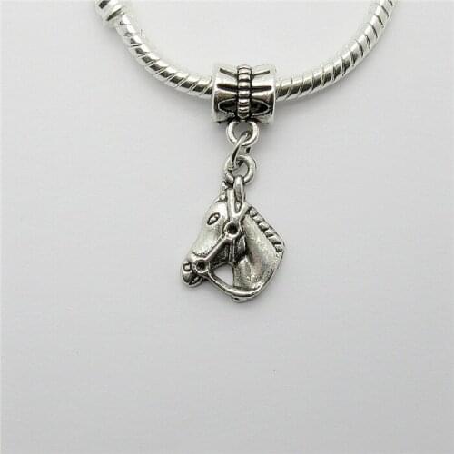12pcs Classic Beads Fit Pandora Charms Bracelet DIY Pendant Dangle Horse Charm Pendants For Jewelry Making