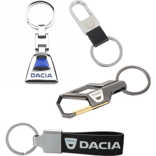 3D Metal Car Key Ring Keychain Key Holder Logo Auto Car Fashion Accessories for Dacia Duster Logan Sandero Key Ring Car Styling