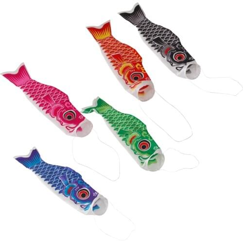 5pcs 40cm Koi Nobori Carp Wind Sock Waterproof Koinobori Fish Kite Flag for Boys day Childrens day Hanging Decor