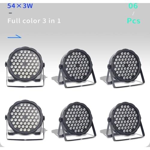 6pcs/lots 54X3W led Par Light RGBW DMX512 AC90V-240V professional DJ equipment