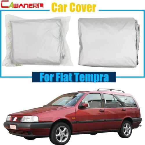 Cawanerl Car Cover Outdoor Anti UV Sun Shade Sun Rain Snow Resistant Protector Cover Dustproof For Fiat Tempra
