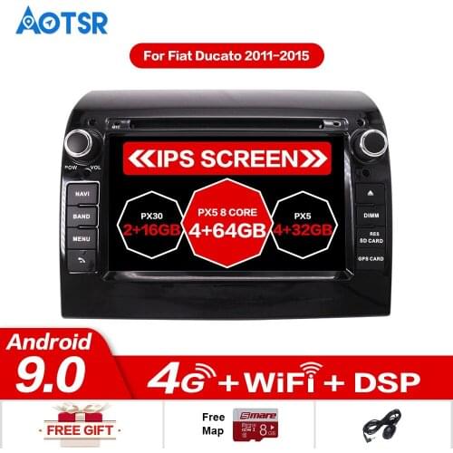 Aotsr Android 9.0 GPS navigation Car DVD player car video car player Stereo for FIAT DUCATO 2011-2015 Car Radio head unit player