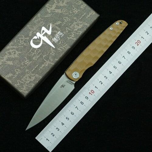CH3541G10 New Folding Knife D2 Blade G10+ Steel Handle Outdoor Camping Survival Kitchen Knife Fruit Knife EDC Tool