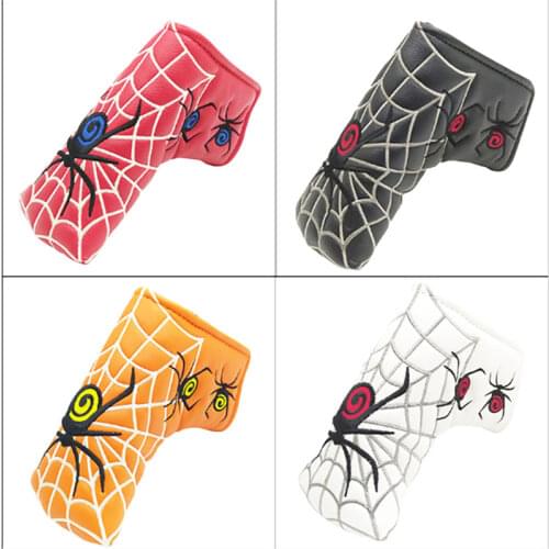 Golf Putter Cover Magnetic Closure PU Leather spider Golf Putter Headcover golf accessory