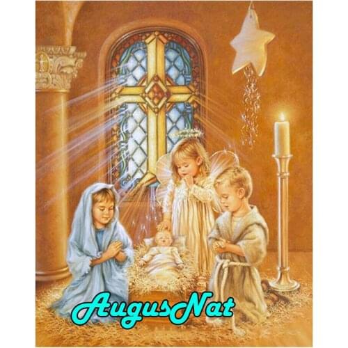 Baby shower diamond painting angels diamont embroidery full diamant rhinestone picture kids oil paint by number canvas paint big