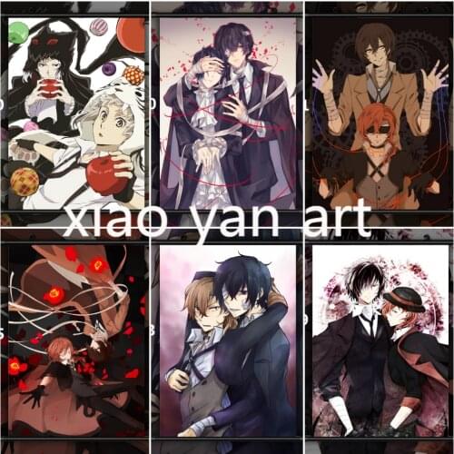 DIY Diamond Painting Bungou St Et Al. Gs Dazai Chuya Atsushi Anime Diamond Mosaic Cross Stitch Kits Room Decoration