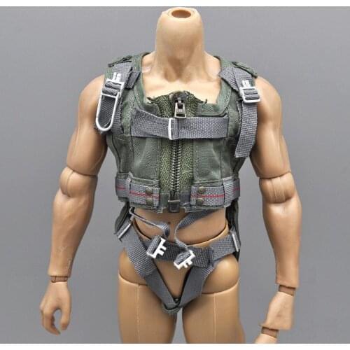 DML 1/6th Soldier Modern USA Air Force Pilot Army Green One-piece Combat Chest Hanging Bag For Mostly Doll Figures