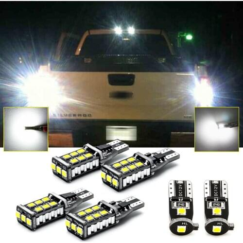 6pcs Canbus LED bulbs License Plate High Mount Backup Light Kit For Chevrolet Silverado GMC Sierra 2015-2018