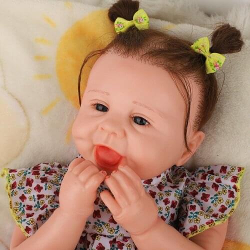 Hoomai Babies Doll 55 CM Soft Vinyl Cloth Body Lovely Realistic Boneca Bebe Reborn Toys For Children Playmate Gift