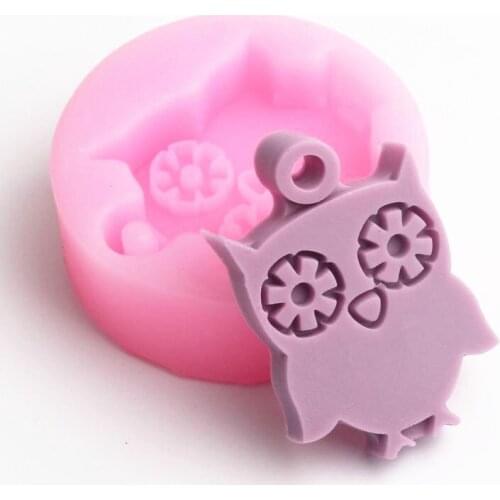 Cartoon Owl Aromatherapy Wax Silicone Mold DIY Plaster Silicone Mould For Car Pendant Gypsum Molds