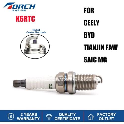 Original Spark Plugs TORCH K6RTC for NGK BKR5E-11 Denso IK16 for FR2LS Champion C10YCC Fit for GEELY BYD TIANJIN FAW SAIC MG