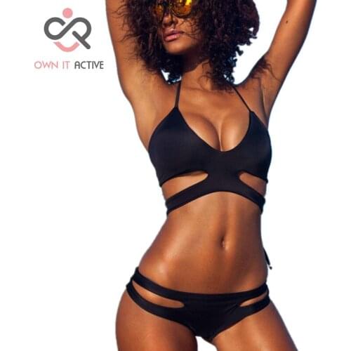 OWN IT ACTIVE Black Swimwear