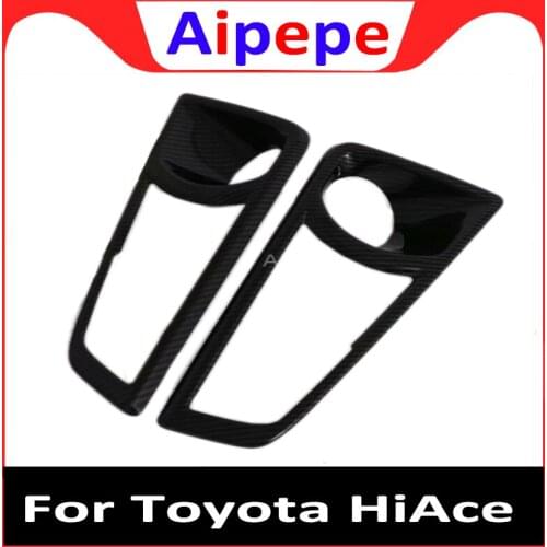 For Toyota Hiace Granvia Commuter 2019 2020 Front Foglight Fog Light Lamp Cover Trim Car Protect Exterior Accessories ABS